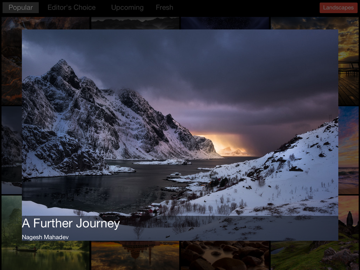 Photo Modal Overlay Screenshot